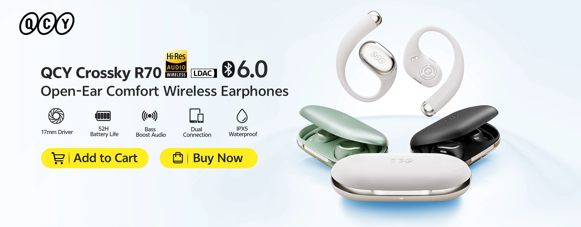 QCY Crossky R70 AliExpress 横版 Banner