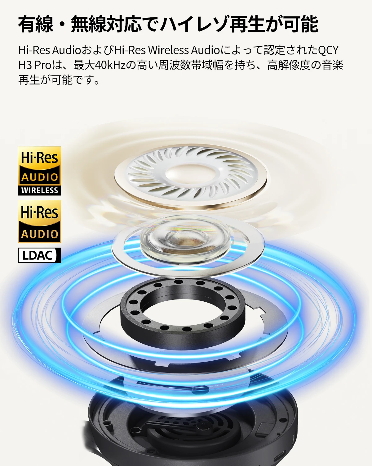 QCY H3 PRO Amazon JP black Listing main image 2