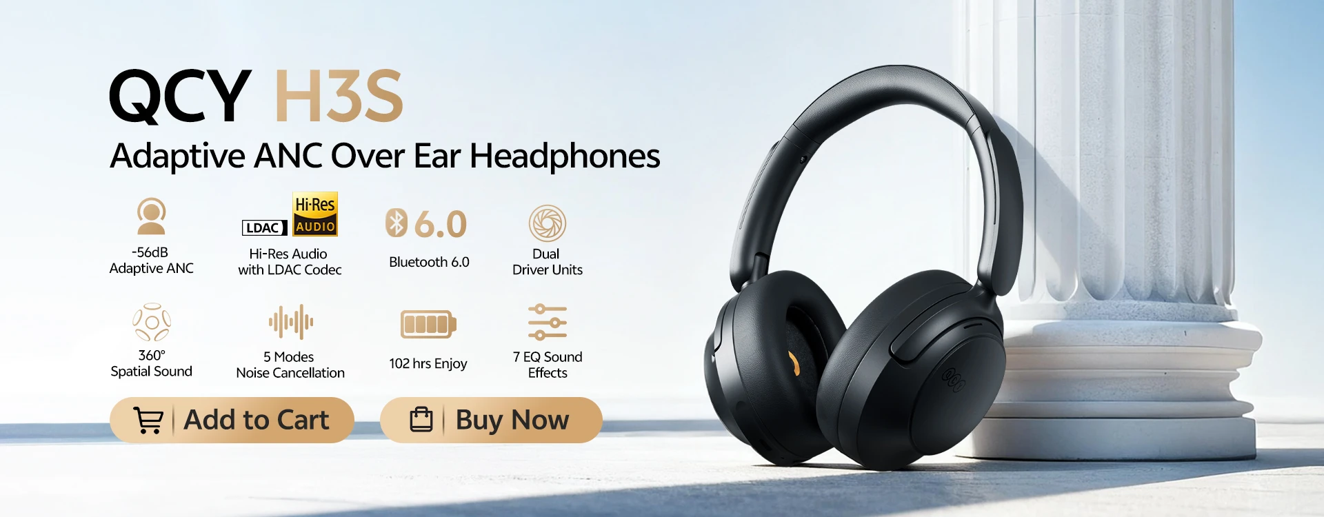 QCY H3S AliExpress 横版 Banner