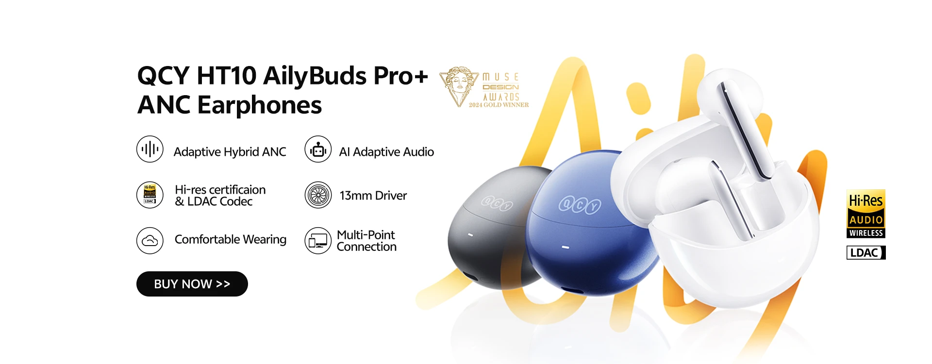 QCY HT10 AilyBuds Pro+ AliExpress 横版 Banner