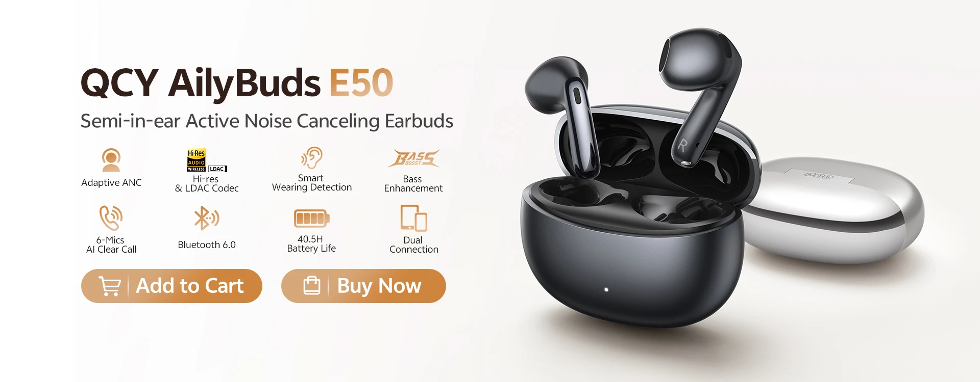 QCY AilyBuds E50 AliExpress 横版 Banner