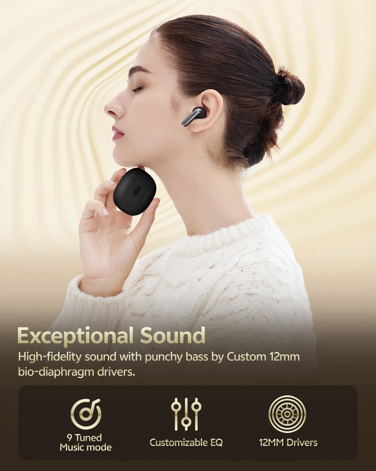 QCY MeloBuds N50 Amazon black SKU main image 4