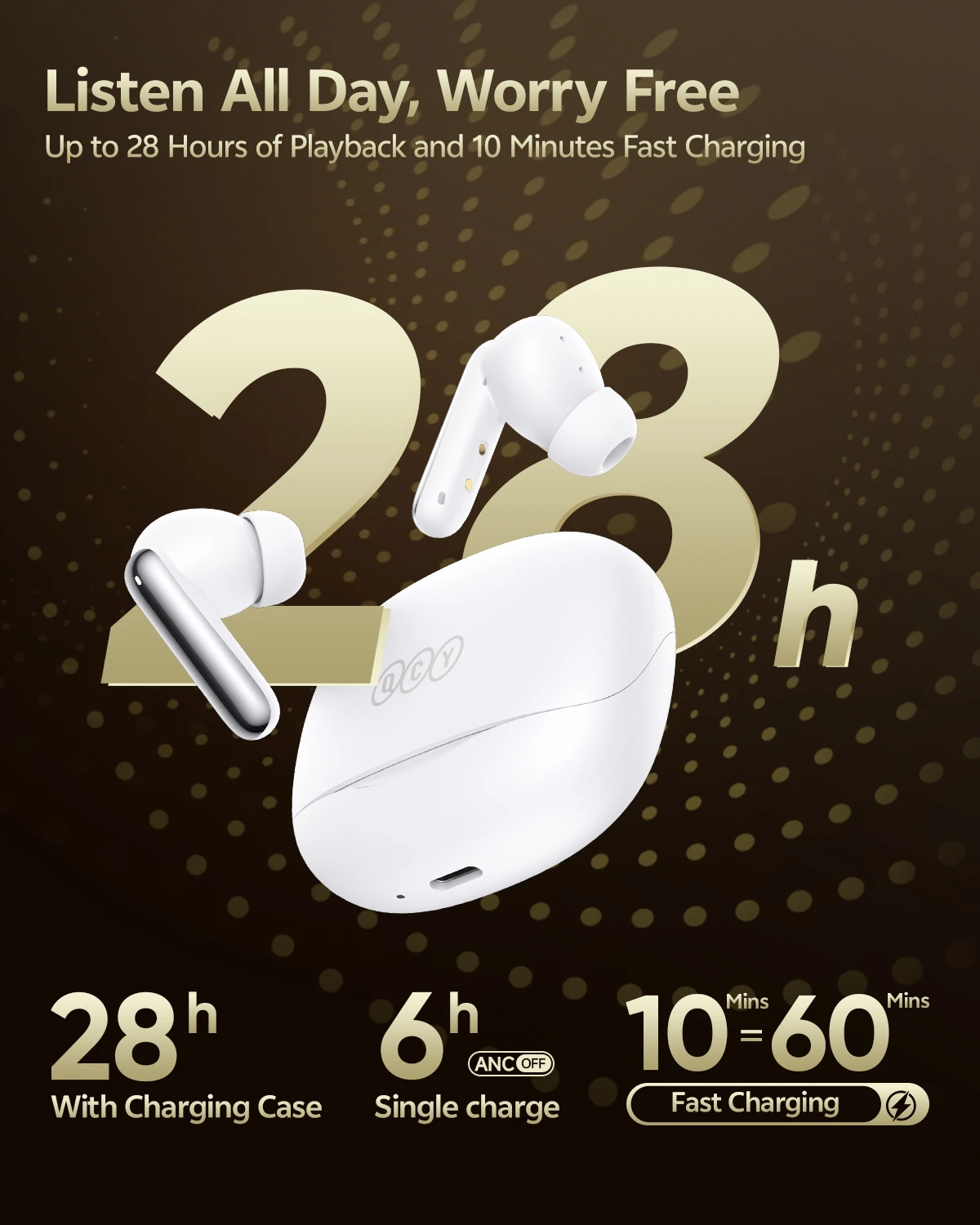QCY MeloBuds N50 white SKU Amazon main image preview