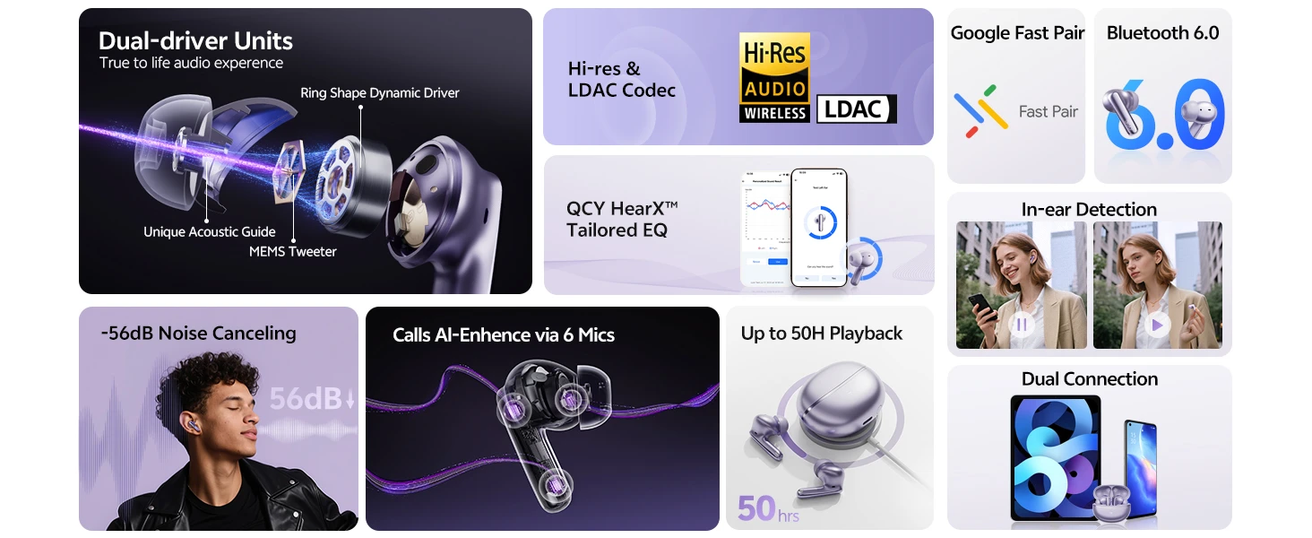 QCY HT18 Amazon 紫色 A+ 模块 2