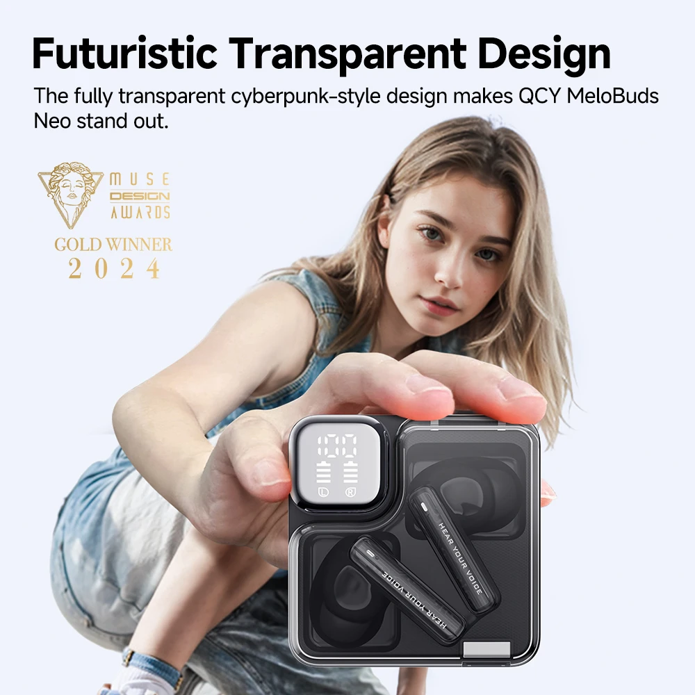 QCY MeloBuds Neo Amazon 黑色 SKU 主图 2